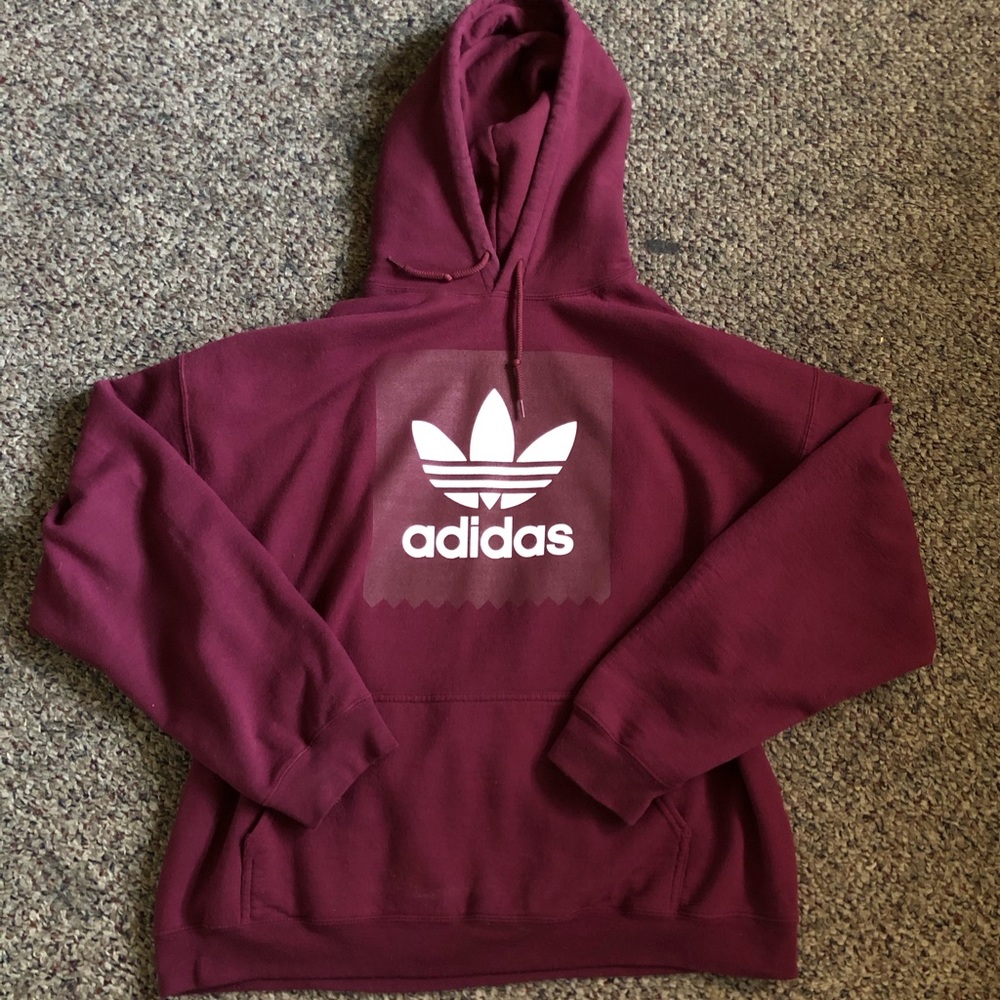 Adidas burgundy hoodie